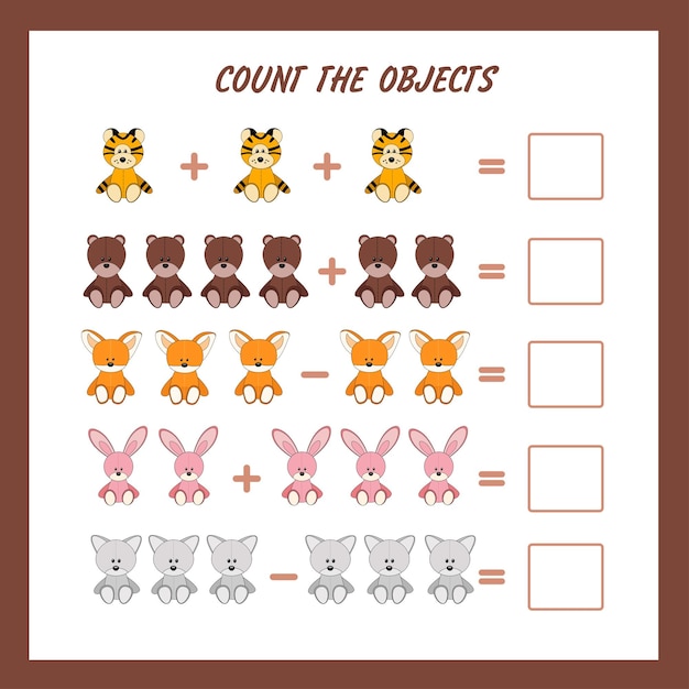 Children preschool tasks