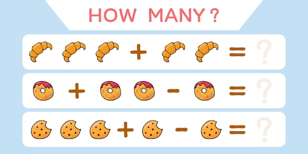 Childs play A game for counting numbers Numbers cheerful math puzzle The development