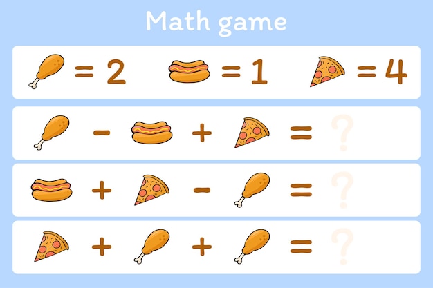 Childs play A game for counting numbers Numbers cheerful math puzzle The development