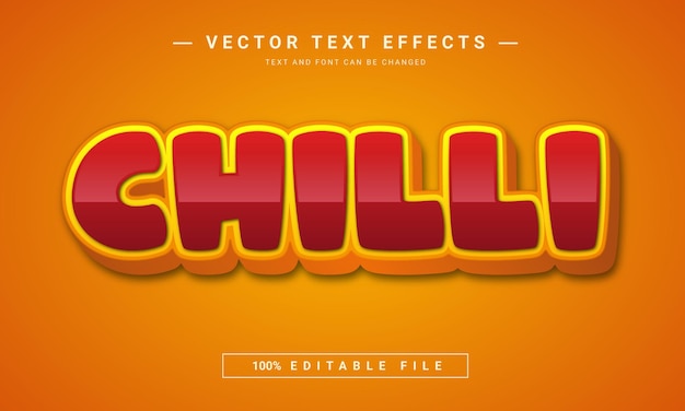 chilli text 3d editable text effect