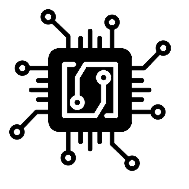 Chip sign symbol vector glyph icon