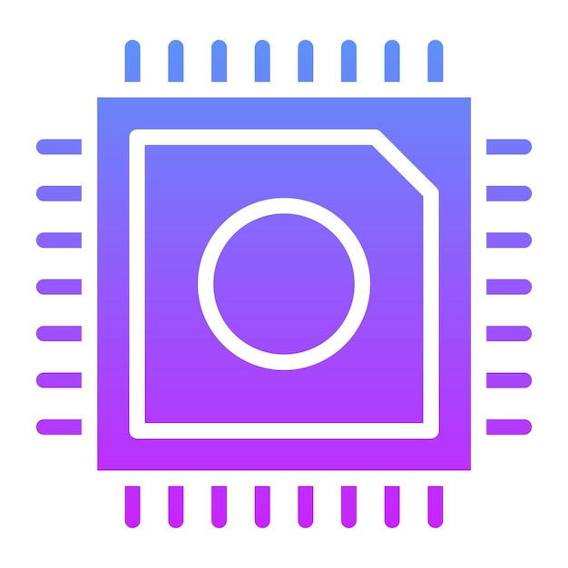 Chip vector icon illustration of Engineering iconset