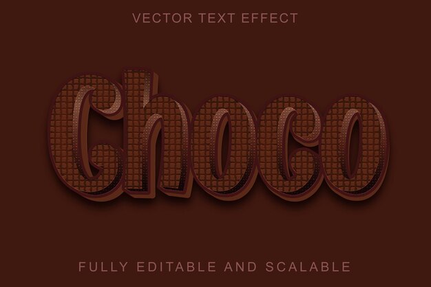 choco 3d text effect