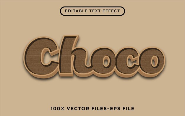 Choco editable text effect premium vectors