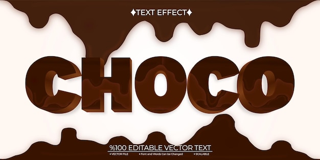 Choco redigerbar vektortext effekt