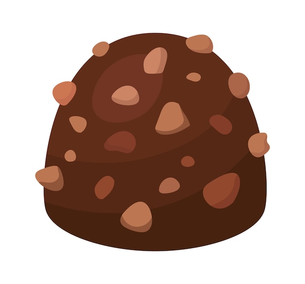 chocolate candy sweet food dessert icon vector illustration