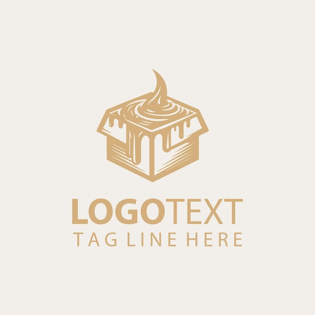 Cholate Cake Logo Vector