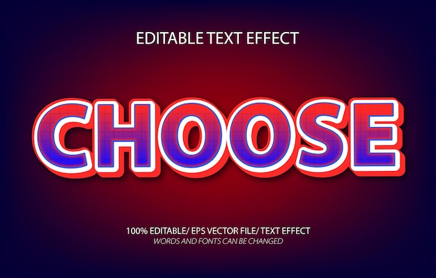 Choose Text Effect