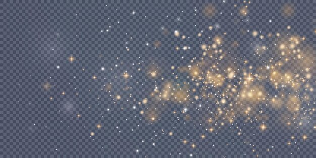 Christmas background Powder PNG Magic shining gold dust Fine shiny dust bokeh particles fall