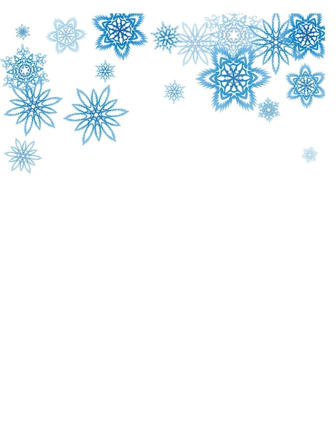Christmas blue snowflakes blizzard stream in the light
