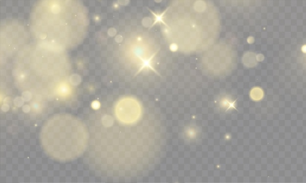 Christmas dust glowing bokeh confetti light and glitter texture overlay for your design Festive spa