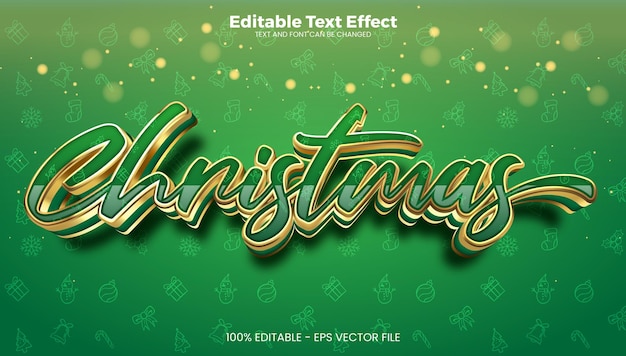 Christmas editable text effect in modern trend style
