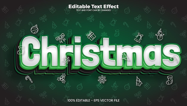 Christmas editable text effect in modern trend style