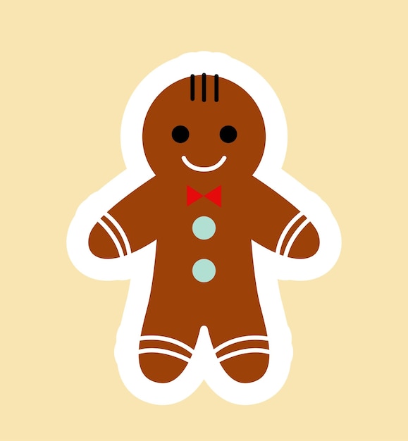 Christmas gingerbread man icon