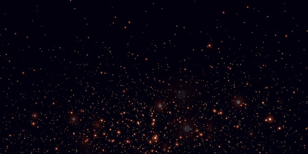 Christmas gold dust yellow sparks and golden stars shine with a special light