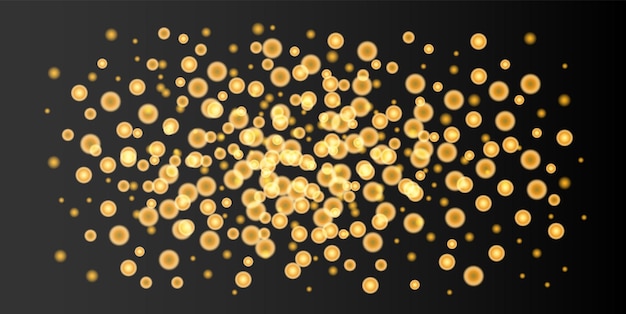Christmas golden shining bokeh magic lights festive atmosphere vector elements