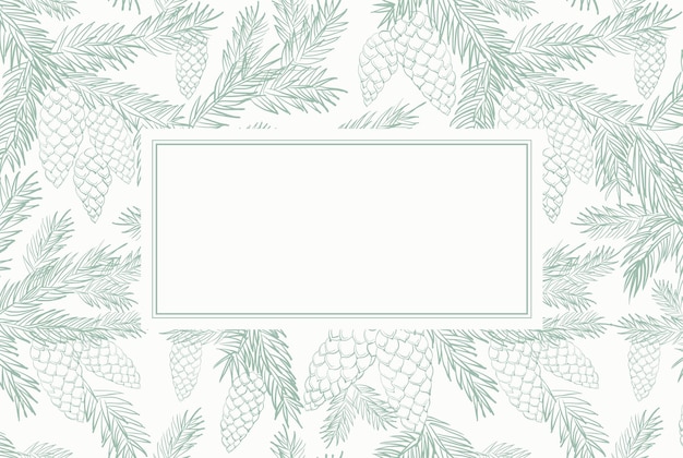 Christmas greeting card seamless patter with frame
