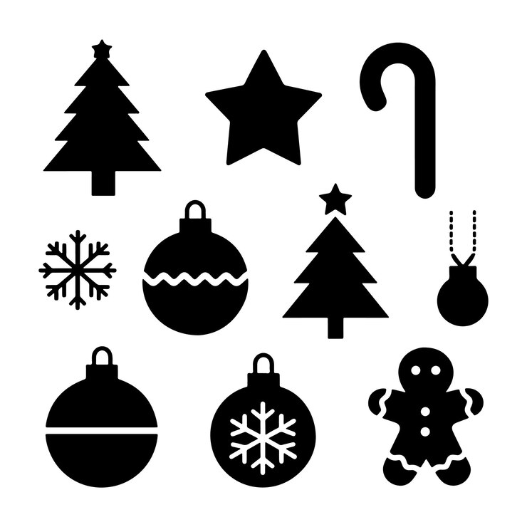Christmas icon set collection