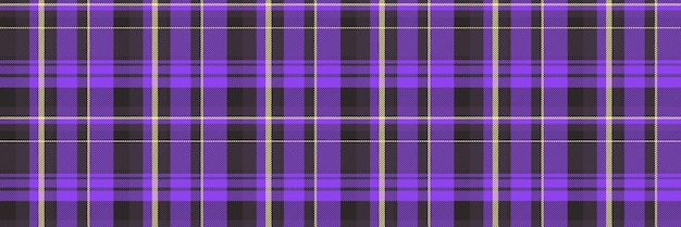 Christmas ornament fabric background check copy space vector seamless tartan Infinity textile pattern plaid texture in dark and violet colors