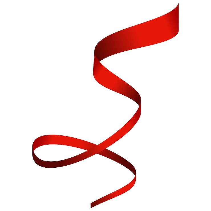 Vektör christmas red ribbon border