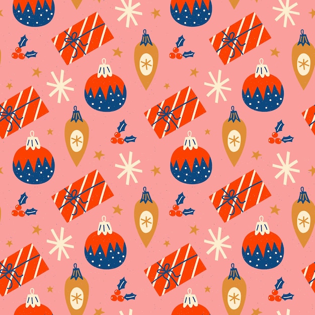 Christmas seamless pattern for wrapping paper
