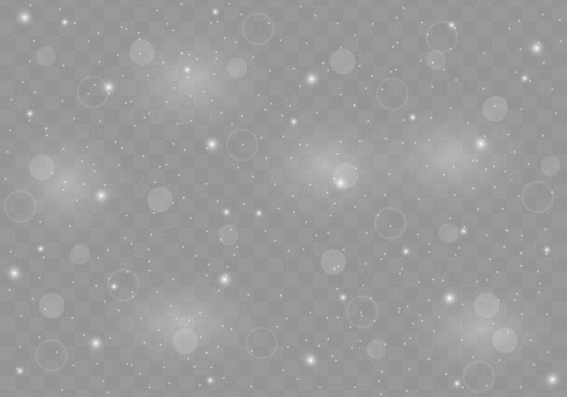 Christmas sparkles bokeh lights effect dust sparks bright stars shine on a background Vector