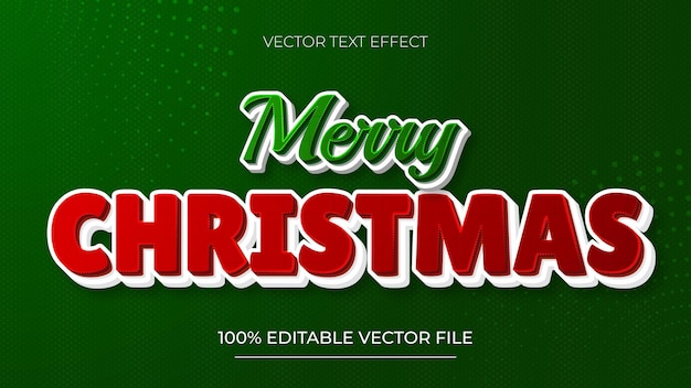 Christmas Text Effect Merry Christmas Text Effect Red and Green