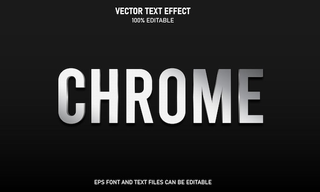 Chrome 3d style editable text effect
