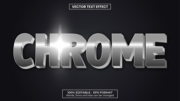 Chrome Shine Vector Text Effect