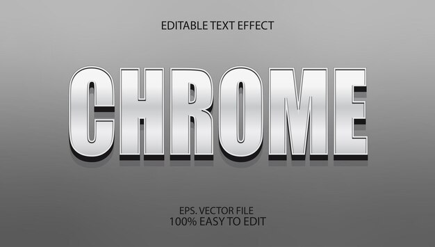 Chrome text effect