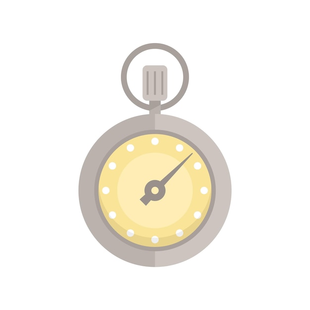 chronometer icon flat vector stopwatch clock stop timer isolated