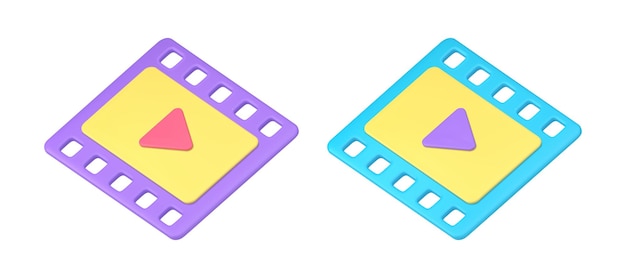 Cinema audio video cyberspace web interface telecommunication technology 3d icon set vector