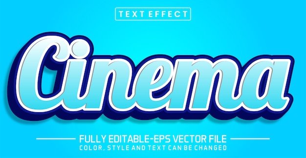 Cinema text editable style effect colorful text theme