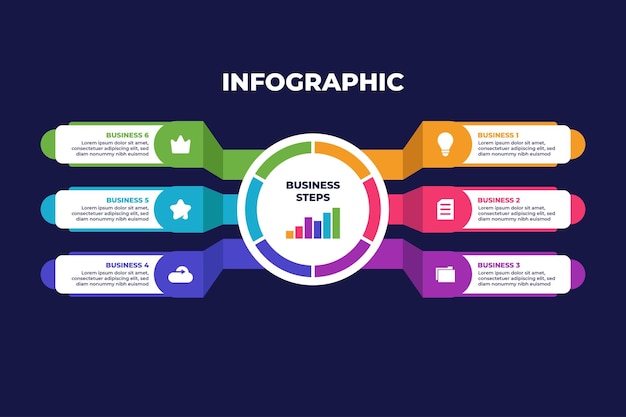 Circle and Graphic Business Infographic Template