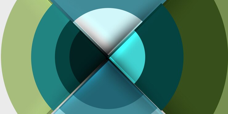 Vektor circle and semi circle geometric background vector illustration for wallpaper banner background card book illustration landing page