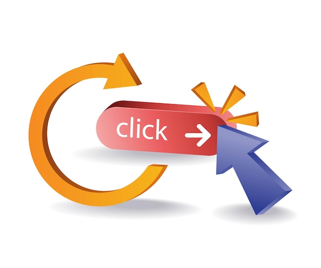 Circle arrow rotation loading process click button