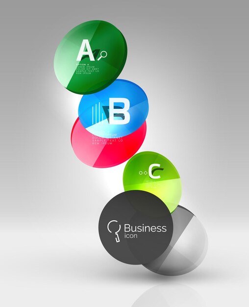 Circle banner design on gray