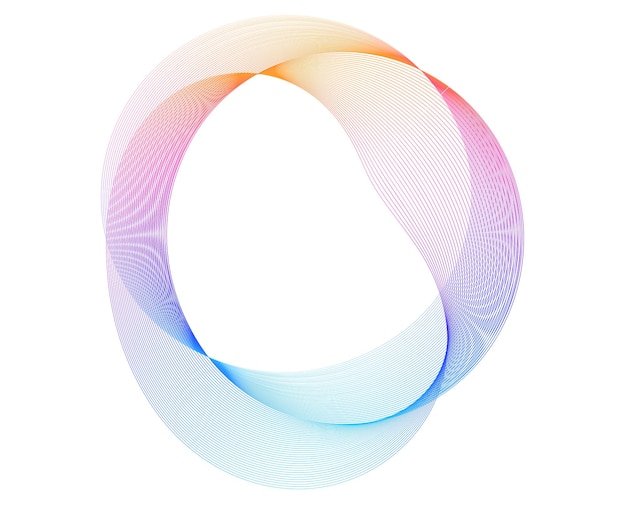 Circle Design elements Wave of many lines circle ring Abstract vertical wavy stripes on white background isolated Vector illustration EPS 10