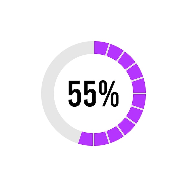 circle diagram pie charts infographic elements loading progress vector illustration