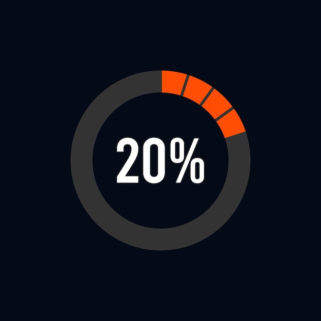 circle diagram pie charts infographic elements loading progress vector illustration