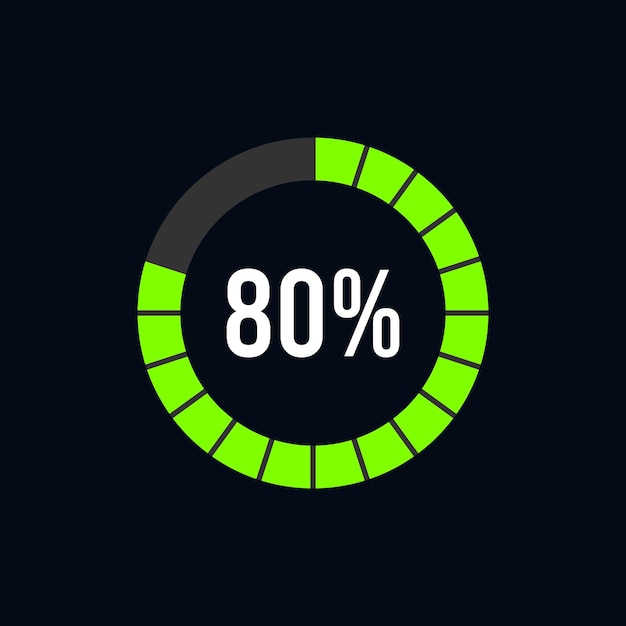 circle diagram pie charts infographic elements loading progress vector illustration