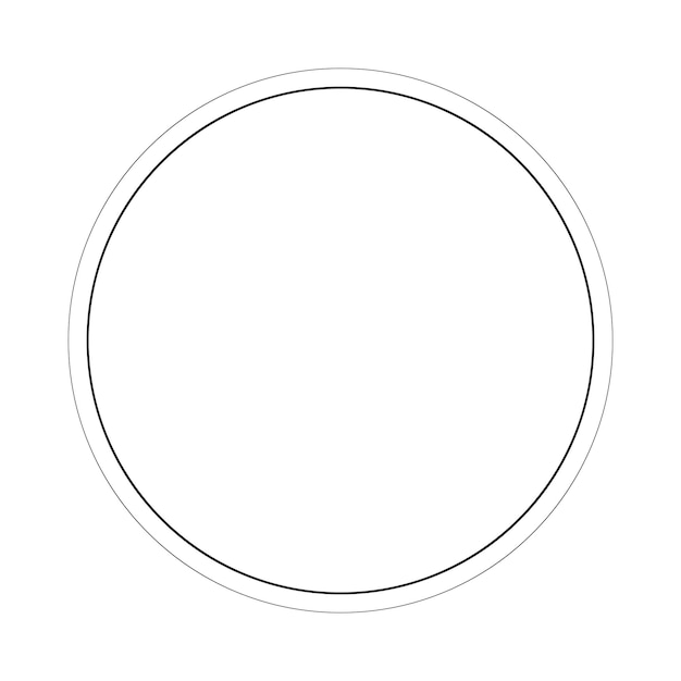 Circle frame border shape icon for decorative vintage doodle element for design in vector illustration