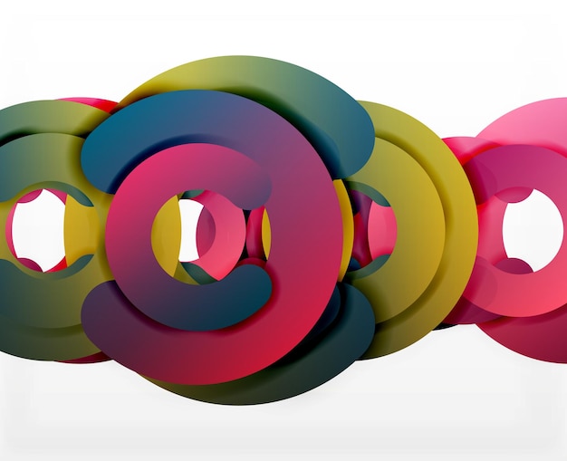 Circle geometric abstract background colorful business or technology design for web