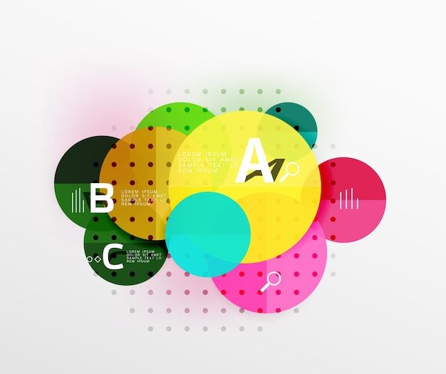 circle geometric abstract background vector template background for workflow layout diagram number options or web design