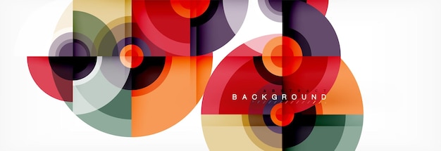 Circle geometric composition abstract background design cover template brochure flyer