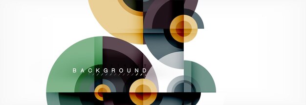 Circle geometric composition abstract background design cover template brochure flyer