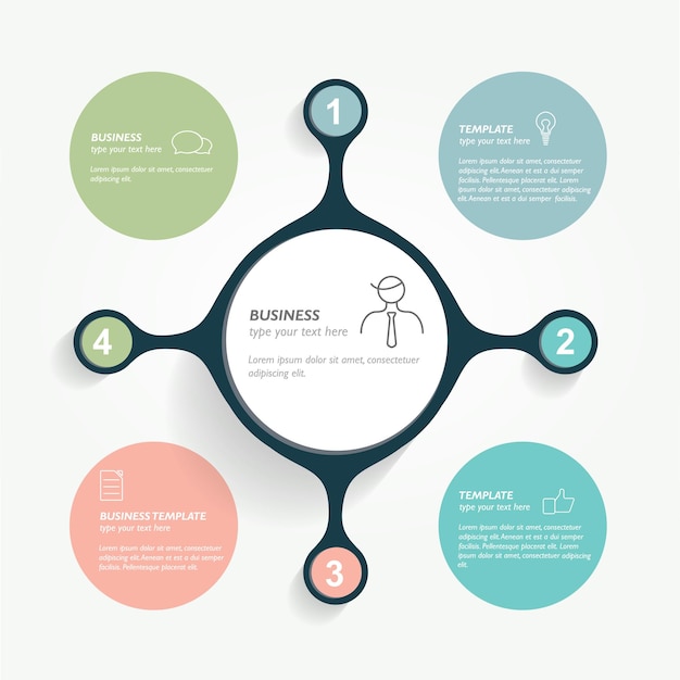 Circle infographic template. Vector.