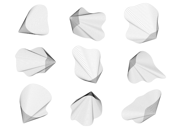 Circle liquid shape with blend line Technology concept design Geometric element