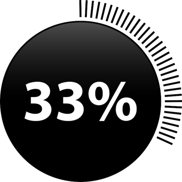 Circle percentage 33 diagrams  ready to use for web design, user interface (UI) or infographic, for