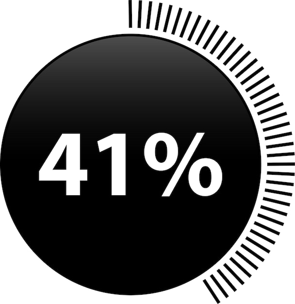 Circle percentage 41 diagrams  ready to use for web design, user interface (UI) or infographic